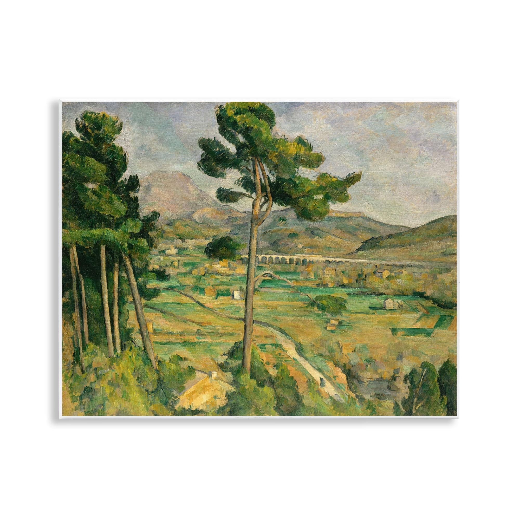 Stupell Industries Classic Cezanne Mont Sainte-Victoire Landscape & Nature Painting Unframed Art Print Wall Art, 14 x 11