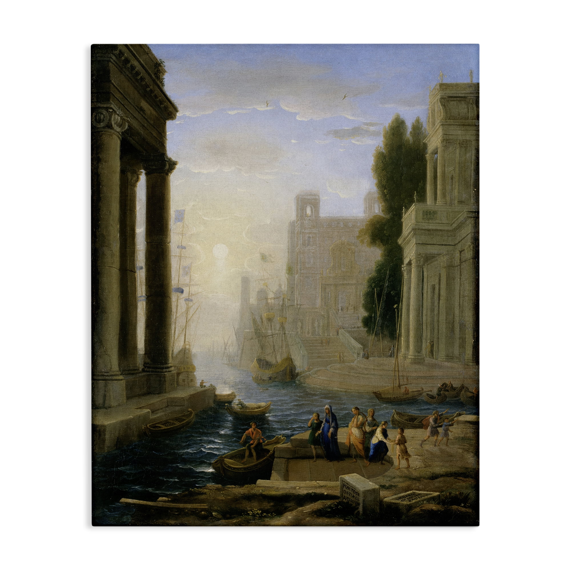 Stupell Industries Classic Claude Landscape Buildings & Architecture Painting Wrapped Canvas Art Print Wall Art, 30 x 40