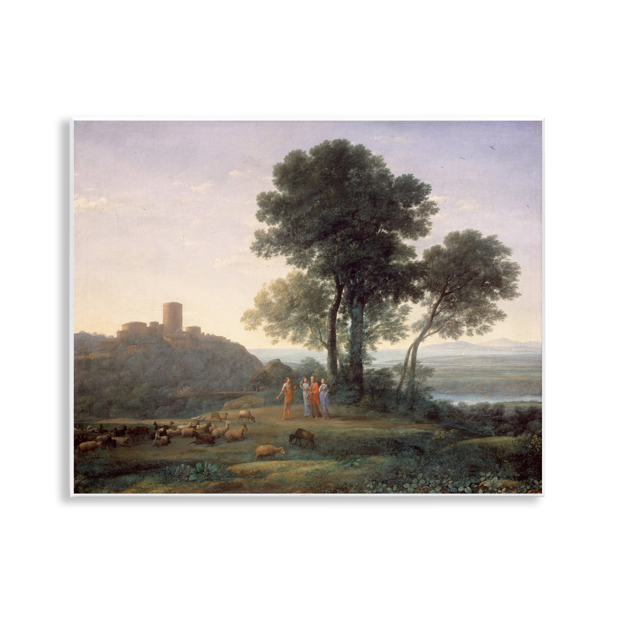 Stupell Industries Classic Claude Rural Landscape Landscape & Nature Painting Unframed Art Print Wall Art, 14 x 11