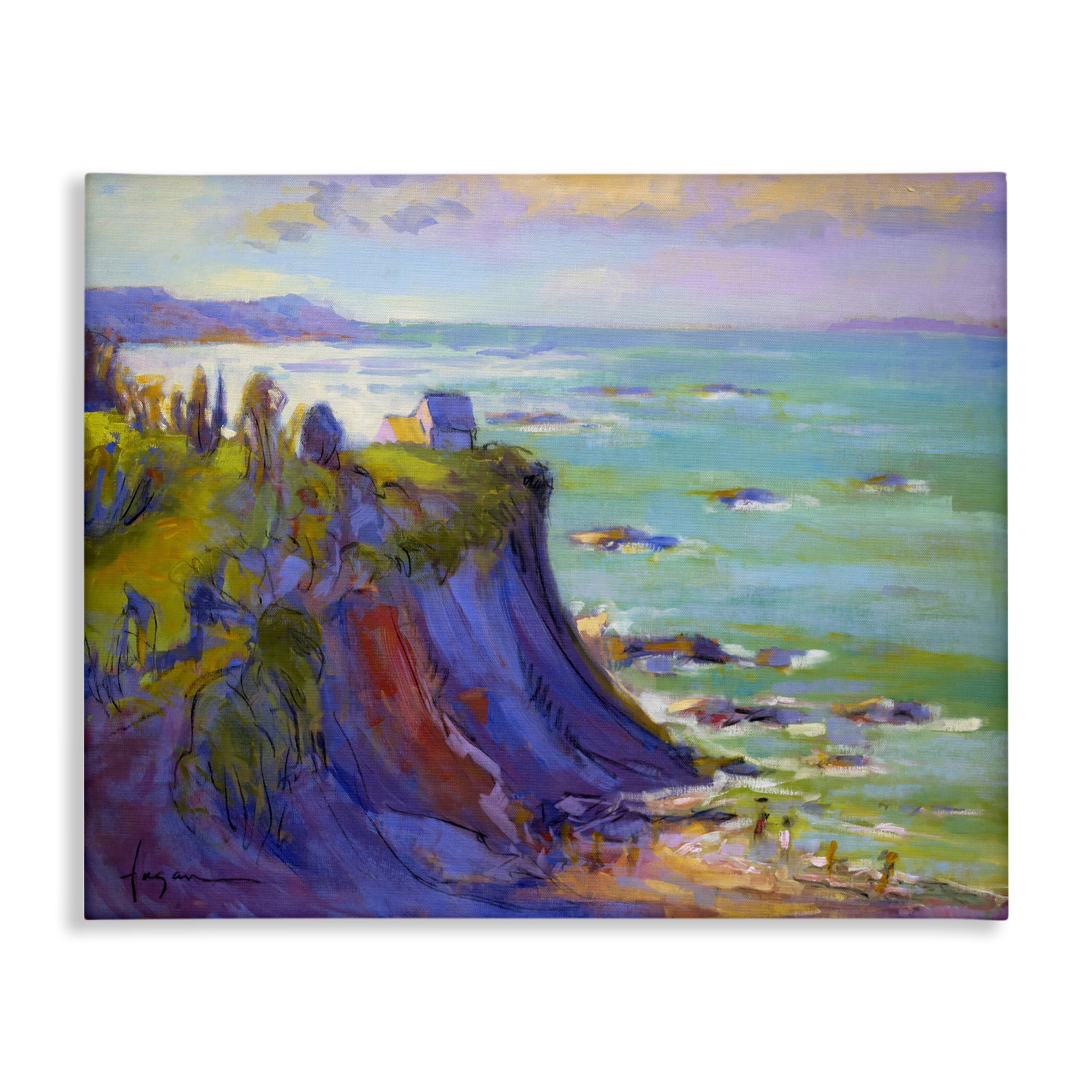 Stupell Industries Classic Cliff View Landscape & Nature Painting Wrapped Canvas Art Print Wall Art, 48 x 36