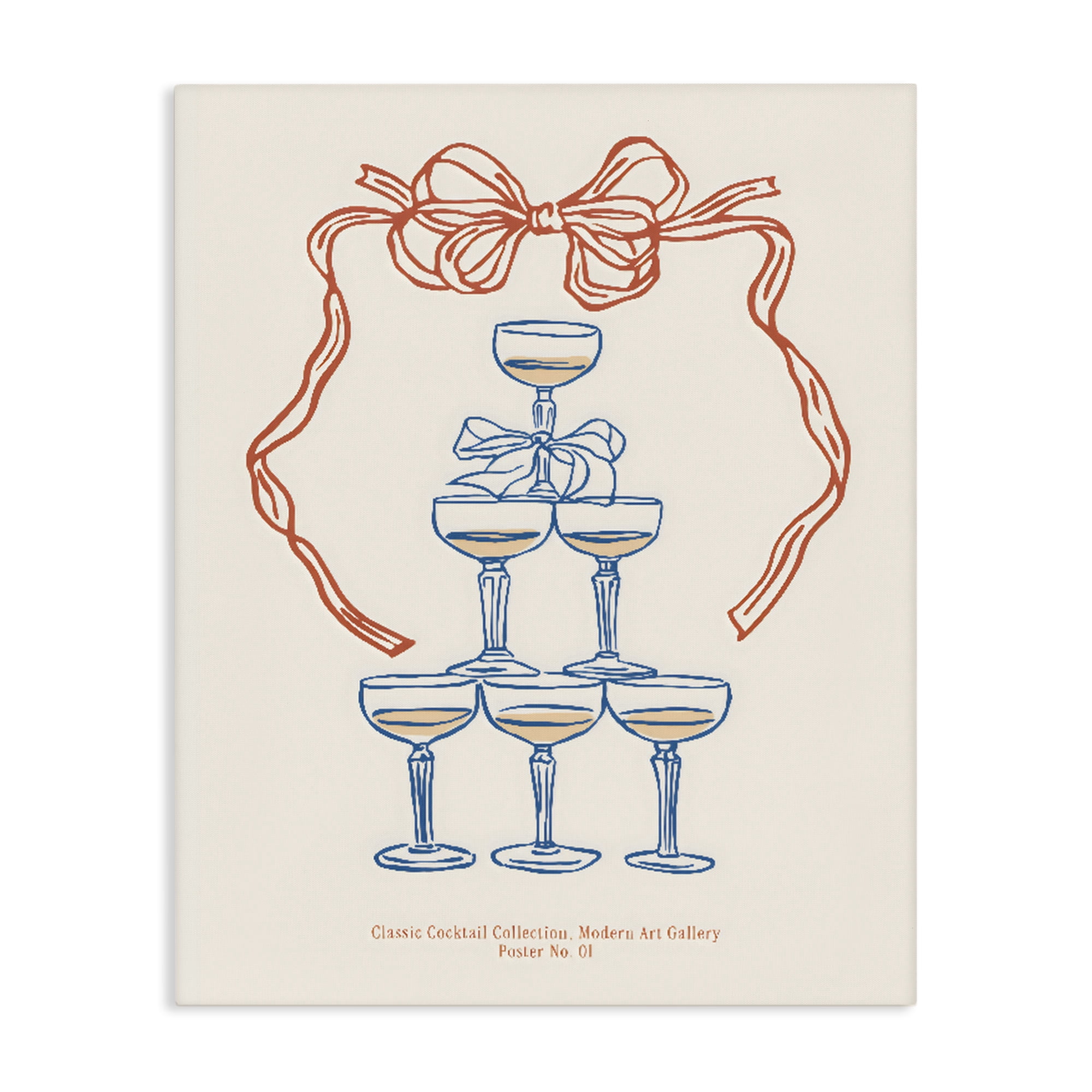 Stupell Industries Classic Cocktail Tower Canvas Wall Art, design by The Prints Vibe