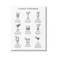 thumbnail image 1 of Stupell Industries Classic Cocktails Mixed Drinks Kitchen Bar Sign Chart Graphic Art Gallery Wrapped Canvas Print Wall Art, Design by Lettered and Lined, 1 of 5