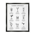 thumbnail image 1 of Stupell Industries Classic Cocktails Mixed Drinks Kitchen Bar Sign Chart Graphic Art Jet Black Floating Framed Canvas Print Wall Art, Design by Lettered and Lined, 1 of 5