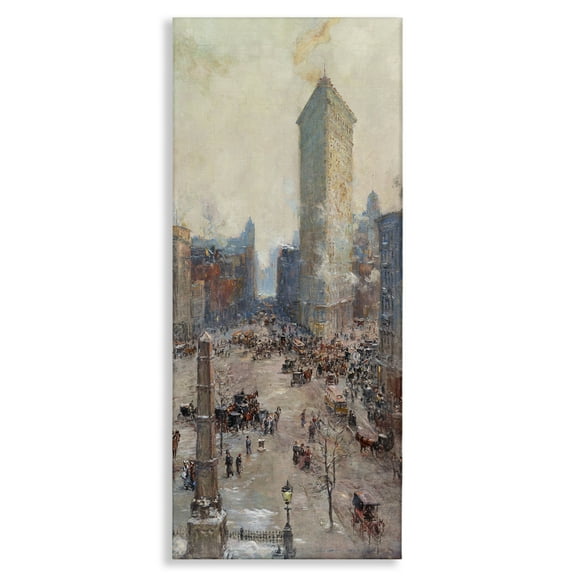 Stupell Industries Classic Cooper Cityscape Scenic & Cityscapes Painting Wrapped Canvas Art Print Wall Art, 10 x 24
