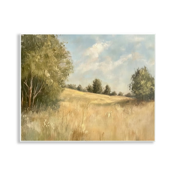 Stupell Industries Classic Country Field Landscape & Nature Painting Unframed Art Print Wall Art, 14 x 11