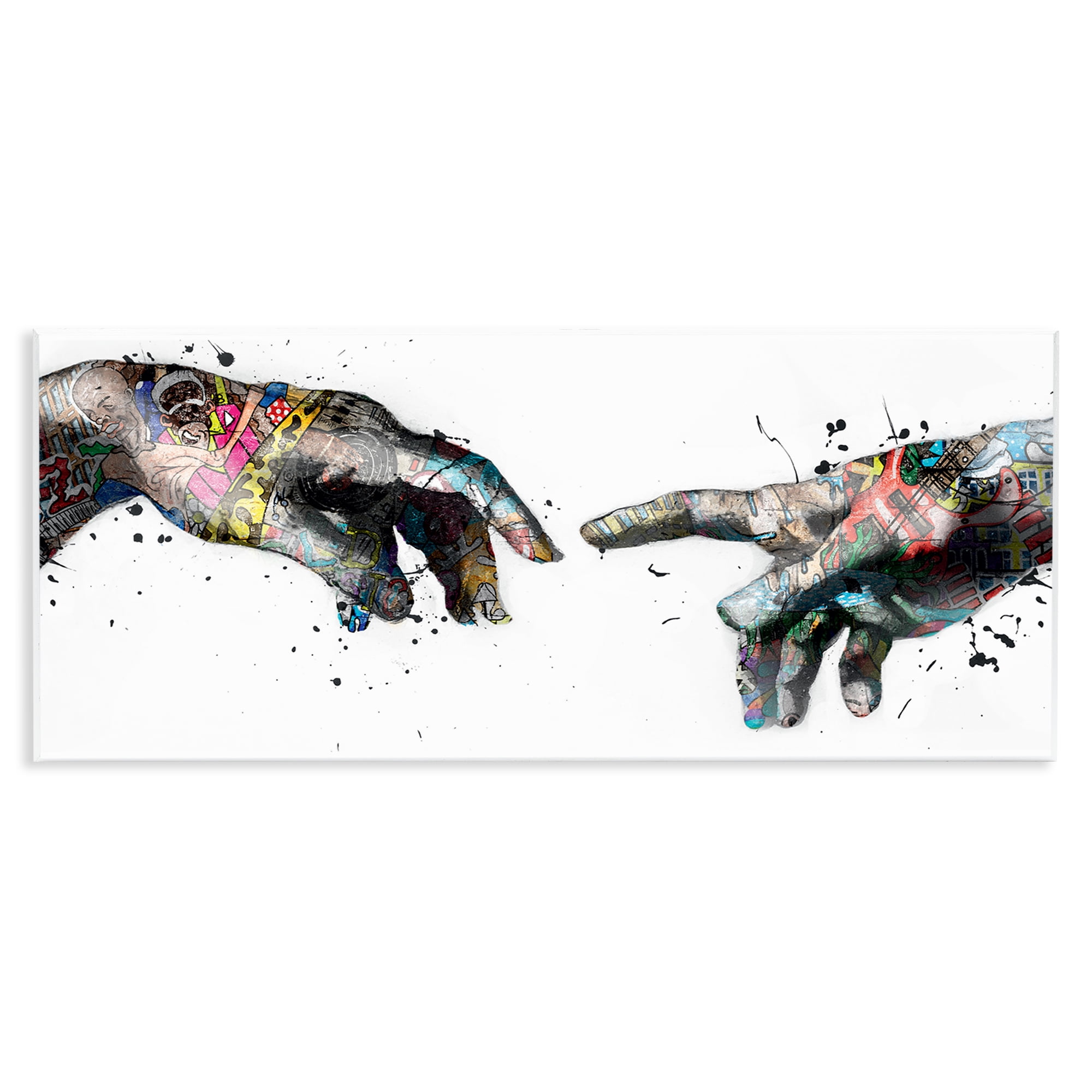 Stupell Industries Classic Creation with Urban Tattoos People Painting Unframed Art Print Wall Art, 17 x 7