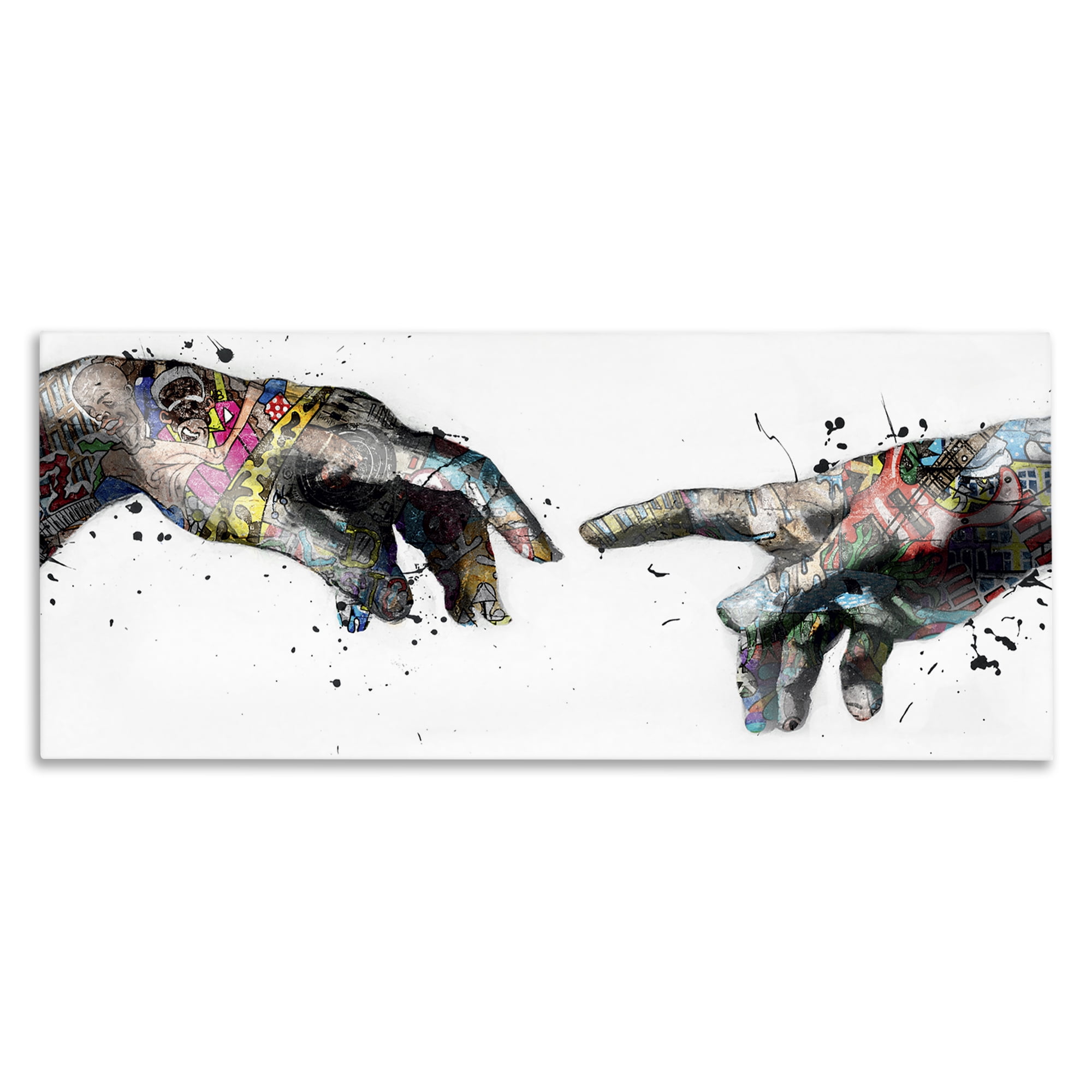 Stupell Industries Classic Creation with Urban Tattoos People Painting Wrapped Canvas Art Print Wall Art, 48 x 20