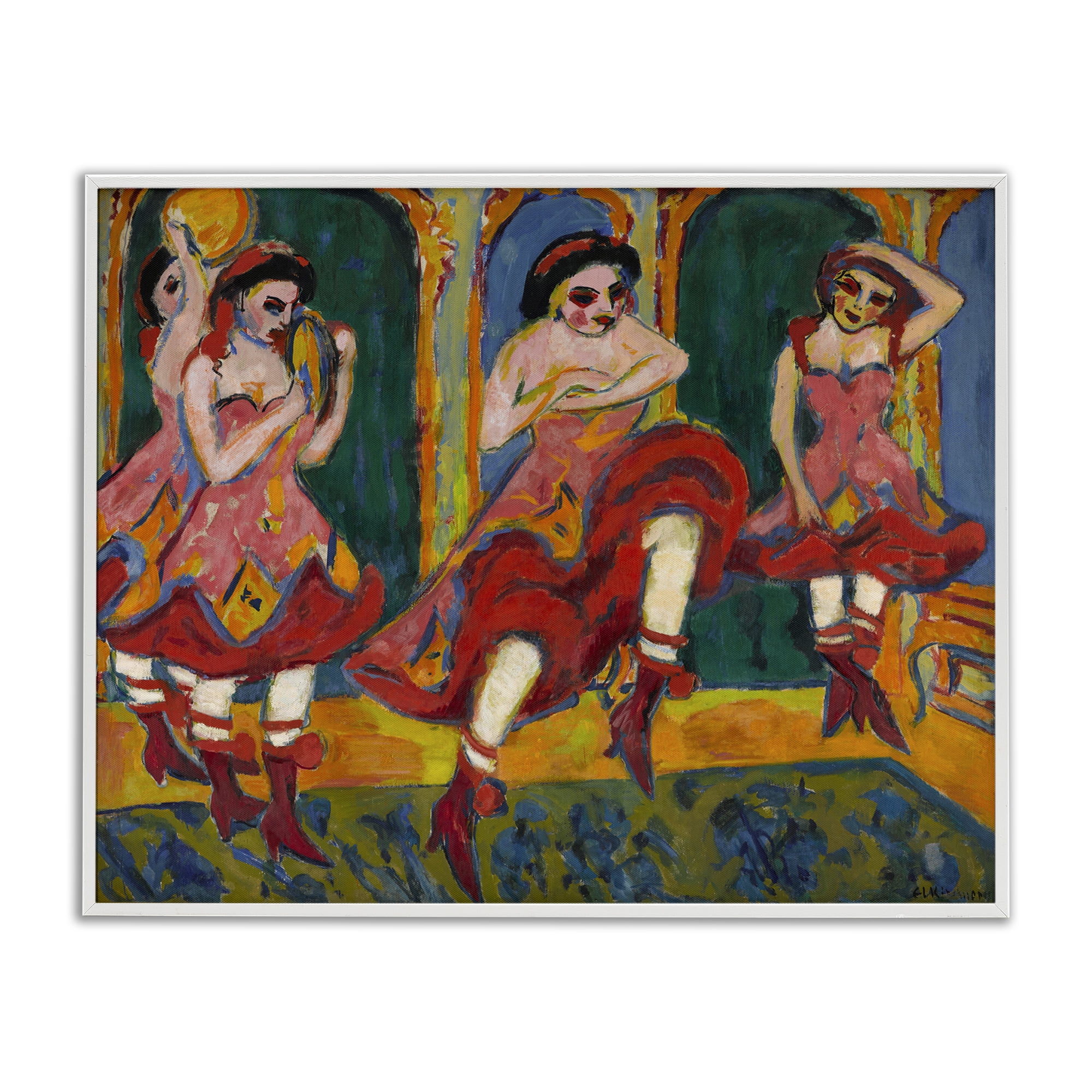 Stupell Industries Classic Czardas Dancers People Painting White Framed Art Print Wall Art, 20 x 16