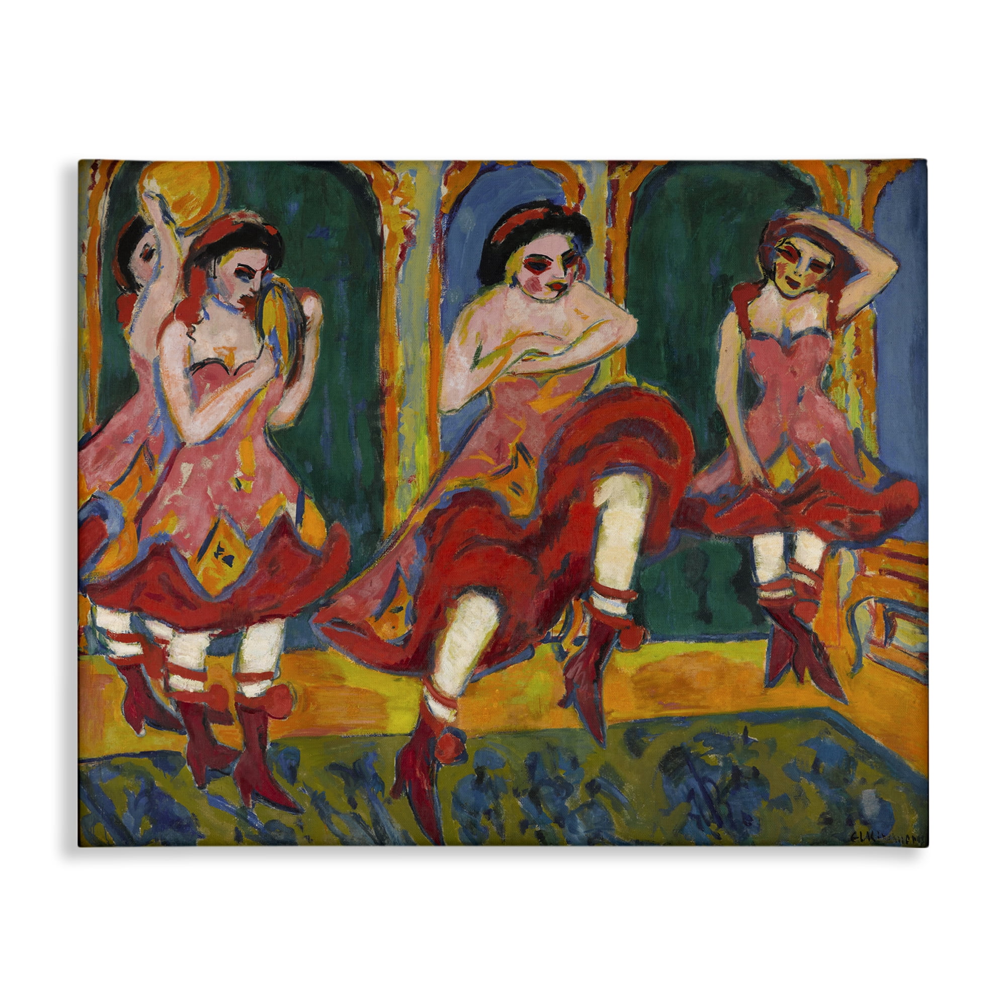 Stupell Industries Classic Czardas Dancers People Painting Wrapped Canvas Art Print Wall Art, 40 x 30