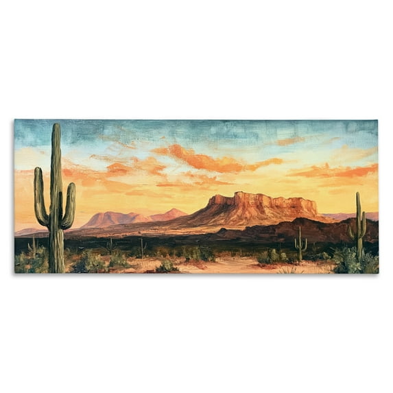 Stupell Industries Classic Desert Sunrise Canvas Wall Art design by Petal Prints Design, 20 x 48