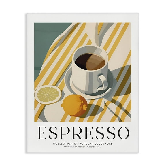 Stupell Industries Classic Espresso Still Life Food & Beverage Painting Wrapped Canvas Canvas Art Print Wall Art, 36 x 48