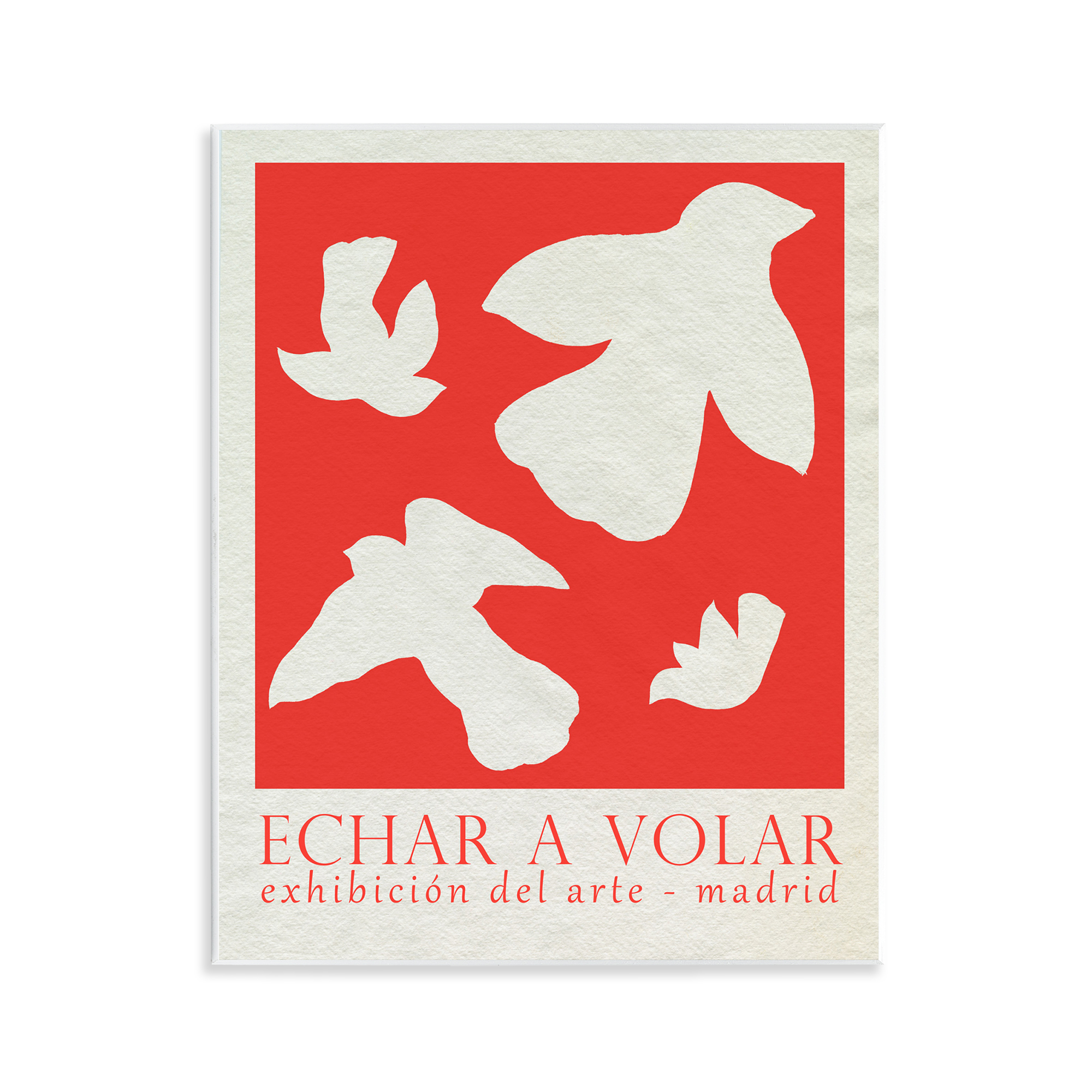 Stupell Industries Classic Exhibition Red Birds Typography Painting Unframed Art Print Wall Art, 11 x 14