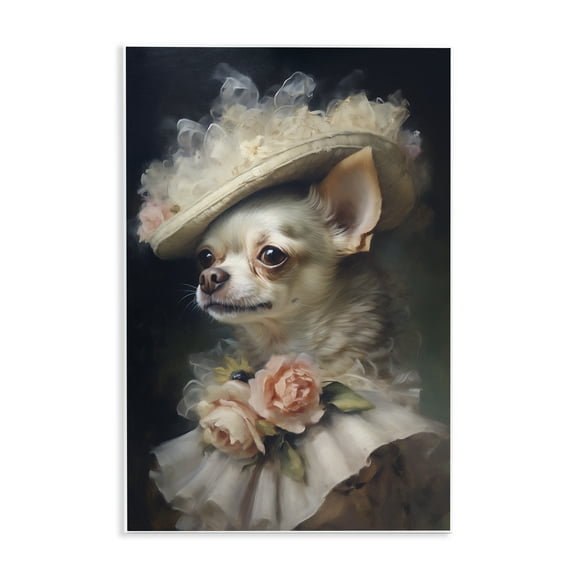 Stupell Industries Classic Fashion Chihuahua Animals Painting Unframed Art Print Wall Art, 10 x 15
