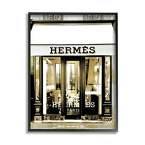 Stupell Industries Classic Fashion Storefront Glam European Architecture Beauty & Fashion Painting Black Framed Art Print Wall Art, 11 x 14