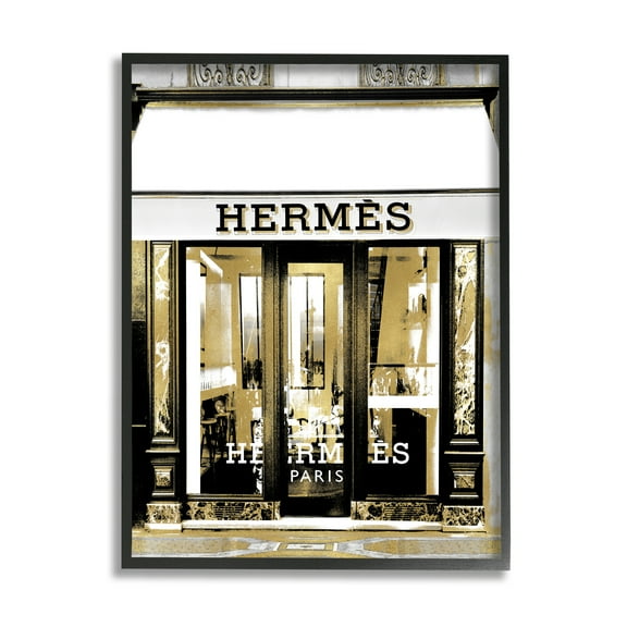 Stupell Industries Classic Fashion Storefront Glam European Architecture Beauty & Fashion Painting Black Framed Art Print Wall Art, 11 x 14