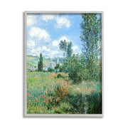 Stupell Industries Classic Field Flowers Rural Impressionist Painting Painting Gray Framed Art Print Wall Art, Design by Lettered and Lined