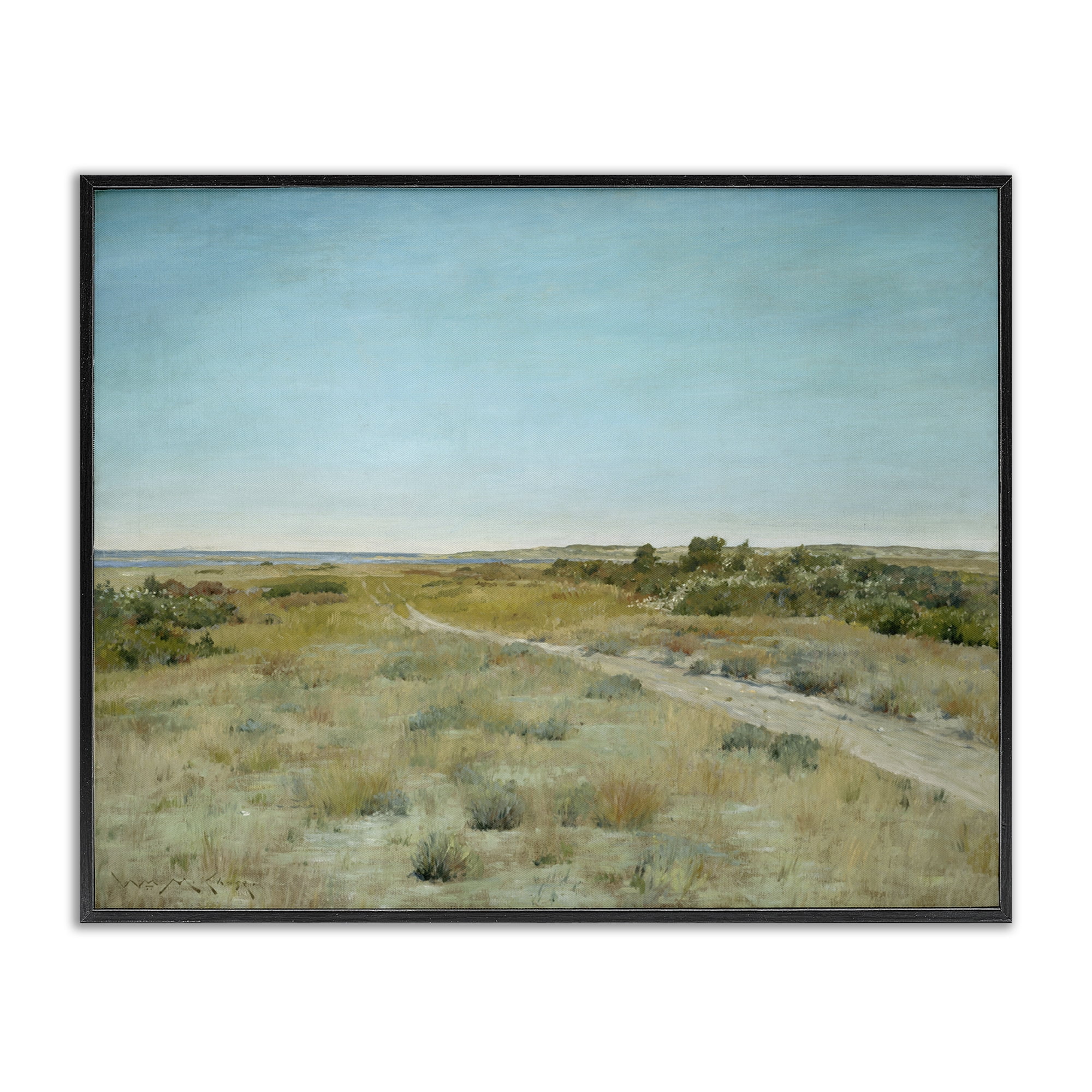 Stupell Industries Classic First Touch of Autumn Landscape & Nature Painting Black Framed Art Print Wall Art, 14 x 11