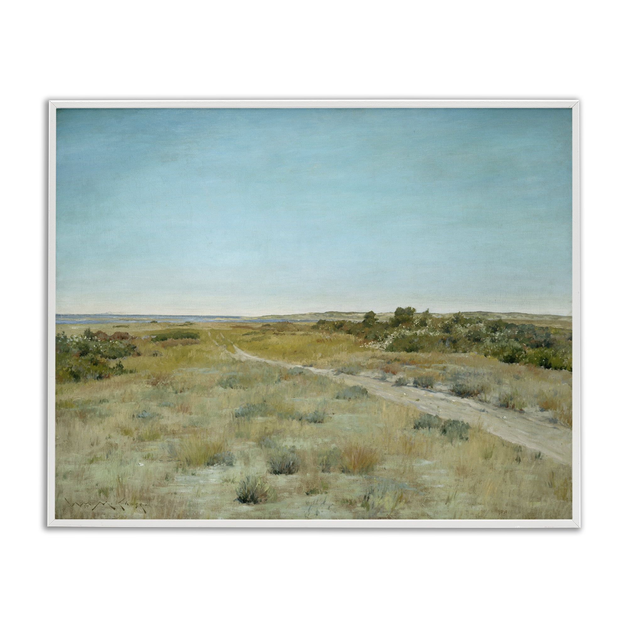 Stupell Industries Classic First Touch of Autumn Landscape & Nature Painting White Framed Art Print Wall Art, 14 x 11