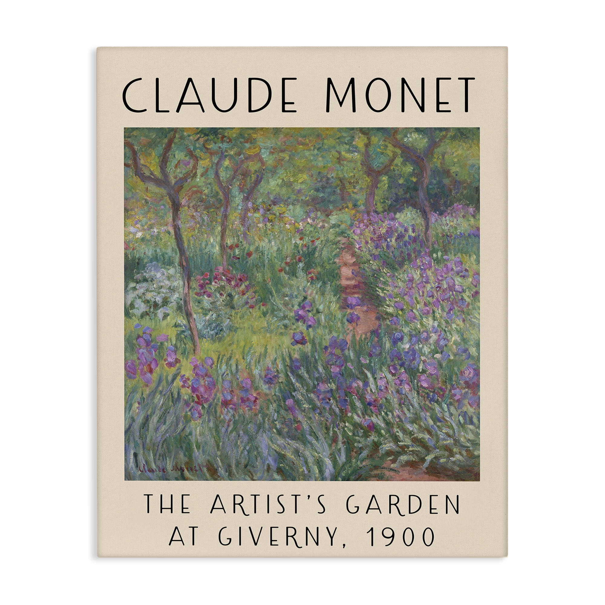 Stupell Industries Classic Garden by Monet Landscape & Nature Painting Wrapped Canvas Art Print Wall Art, 16 x 20