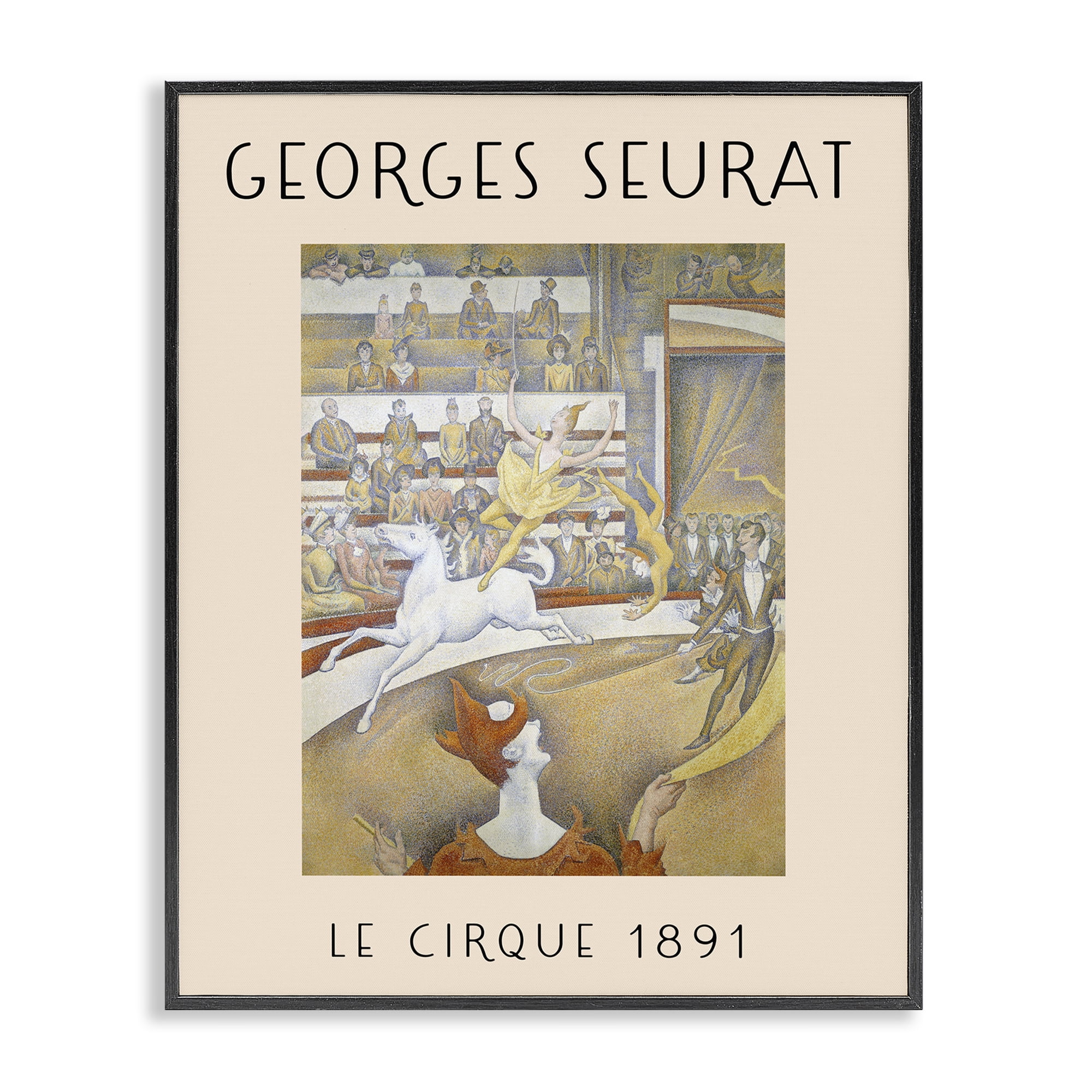 Stupell Industries Classic Georges Seurat People Painting Black Framed Art Print Wall Art, 16 x 20