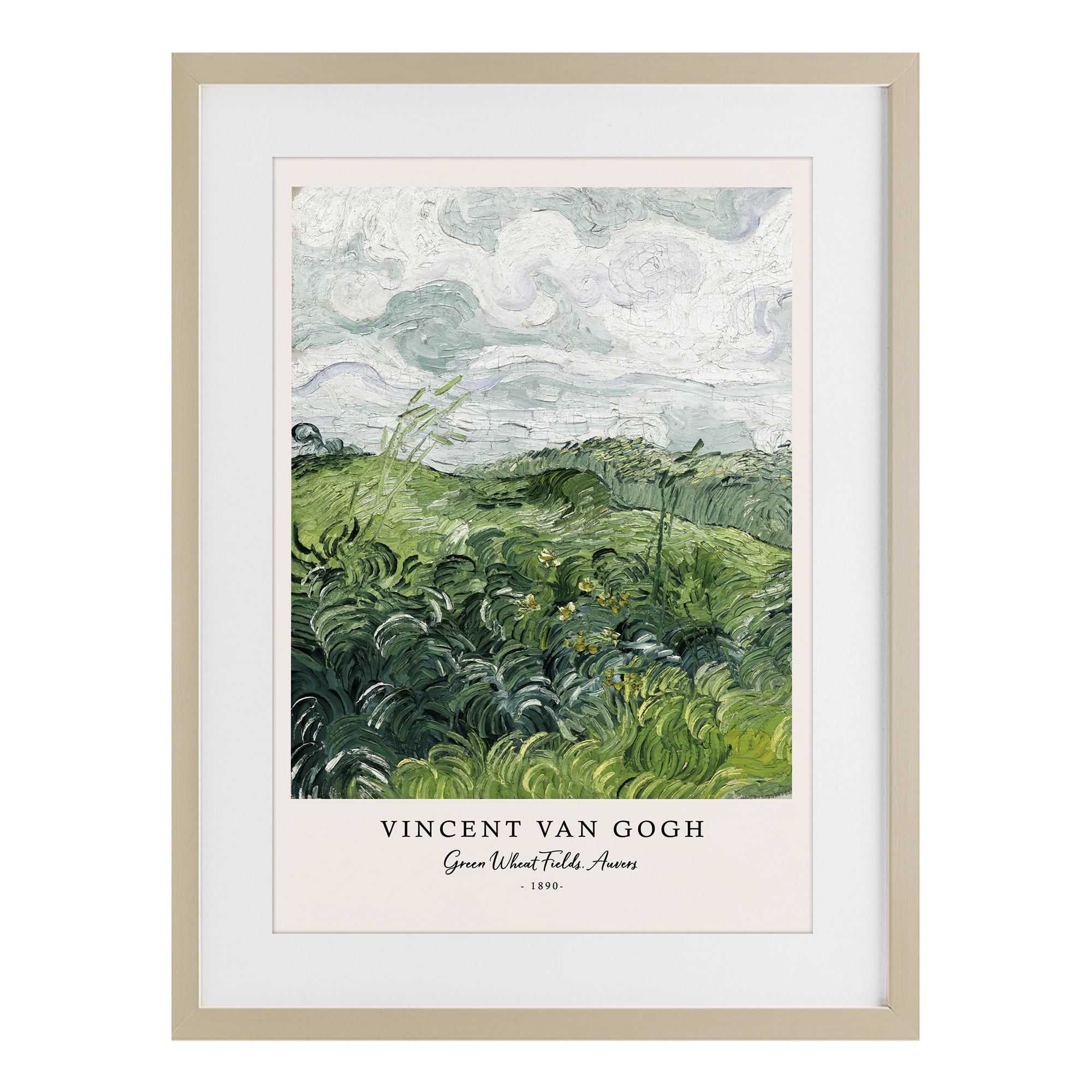 Stupell Industries Classic Green Wheat Fields Birch Framed Print Under Glass, design by Vintage Hustle