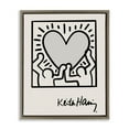 thumbnail image 1 of Stupell Industries Classic Heart Symbol Keith Haring Abstract Painting Brown Floater Framed Canvas Art Print Wall Art, 17 x 21, 1 of 9