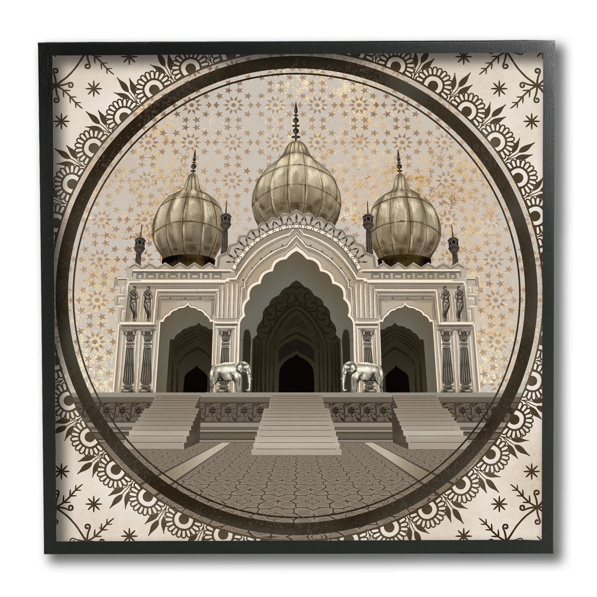 Stupell Industries Classic Islamic Architecture Geometric Arabesque Pattern,12 x 12,Designed by Ziwei Li