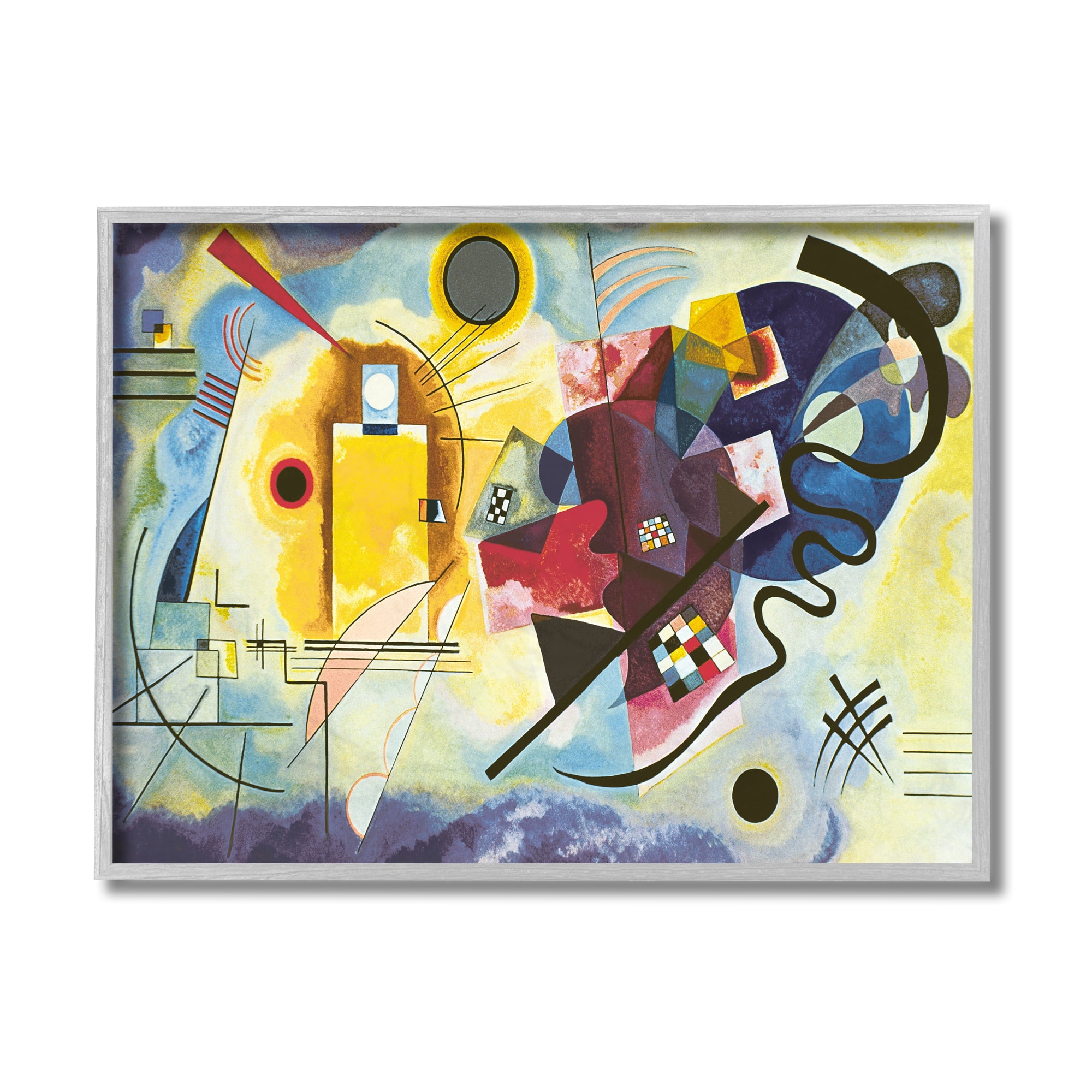Stupell Industries Classic Kandinsky Abstraction Yellow Red Blue