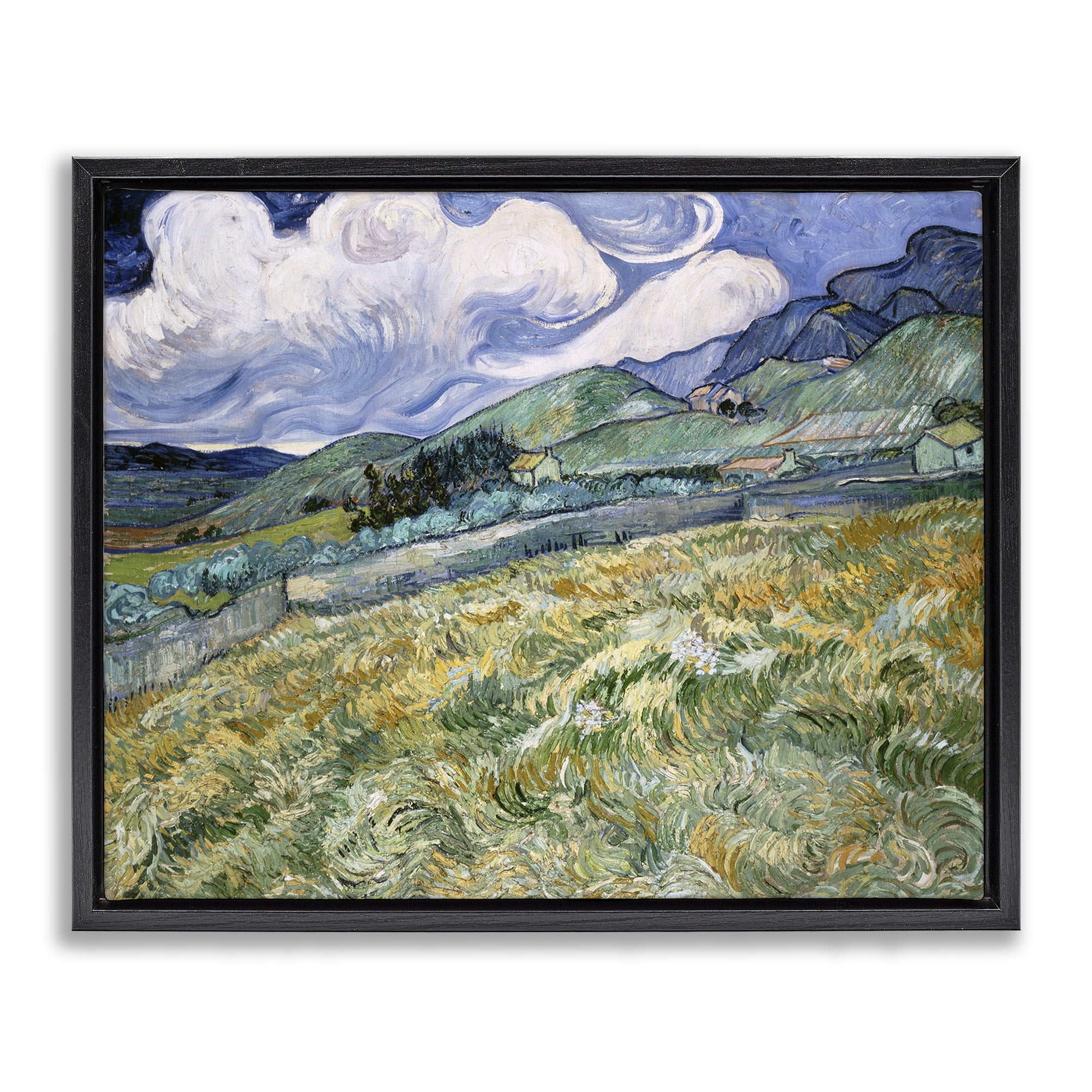 Stupell Industries Classic Landscape From Saint Remy Landscape & Nature Painting Black Floater Framed Canvas Art Print Wall Art, 31 x 25