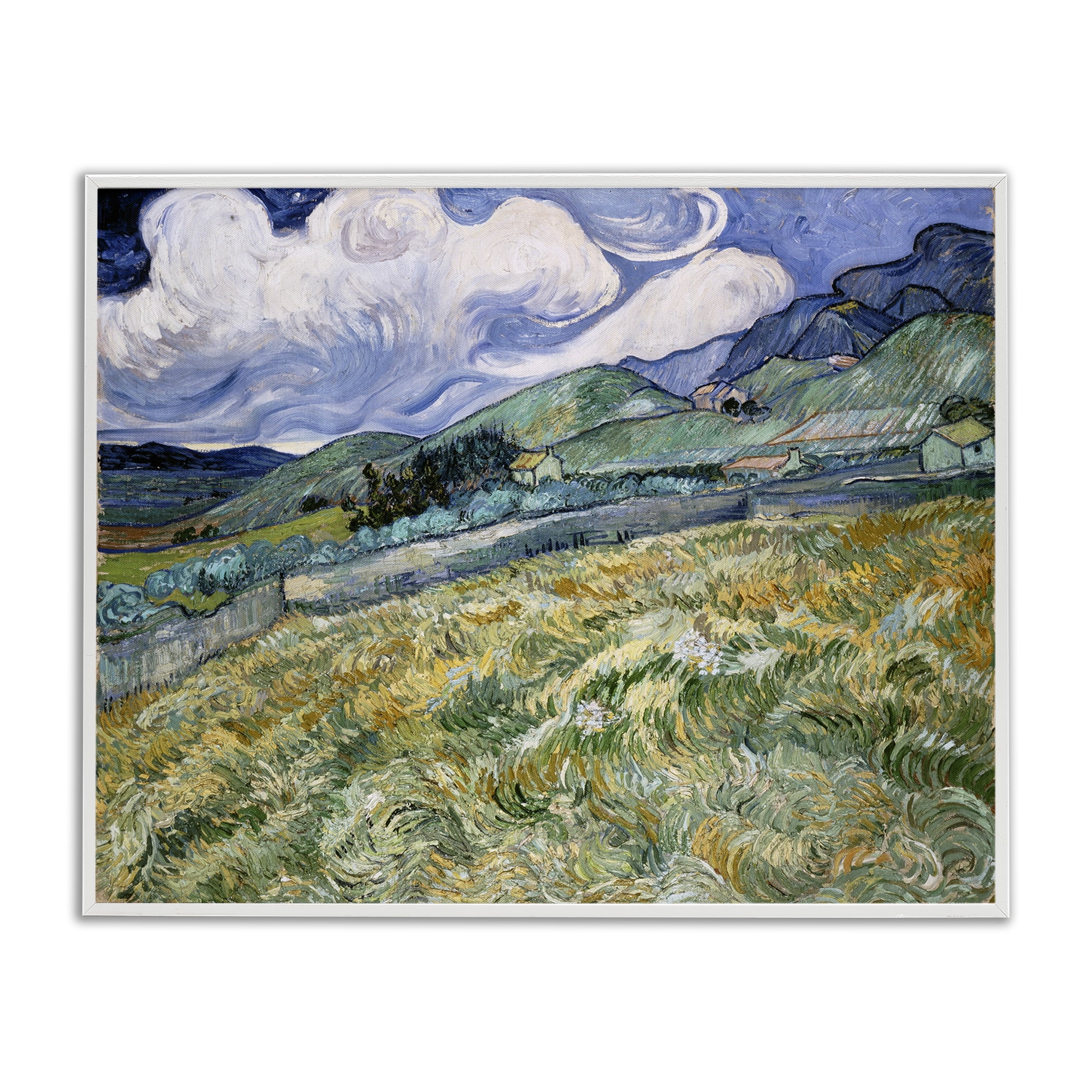 Stupell Industries Classic Landscape From Saint Remy Landscape & Nature Painting White Framed Art Print Wall Art, 30 x 24