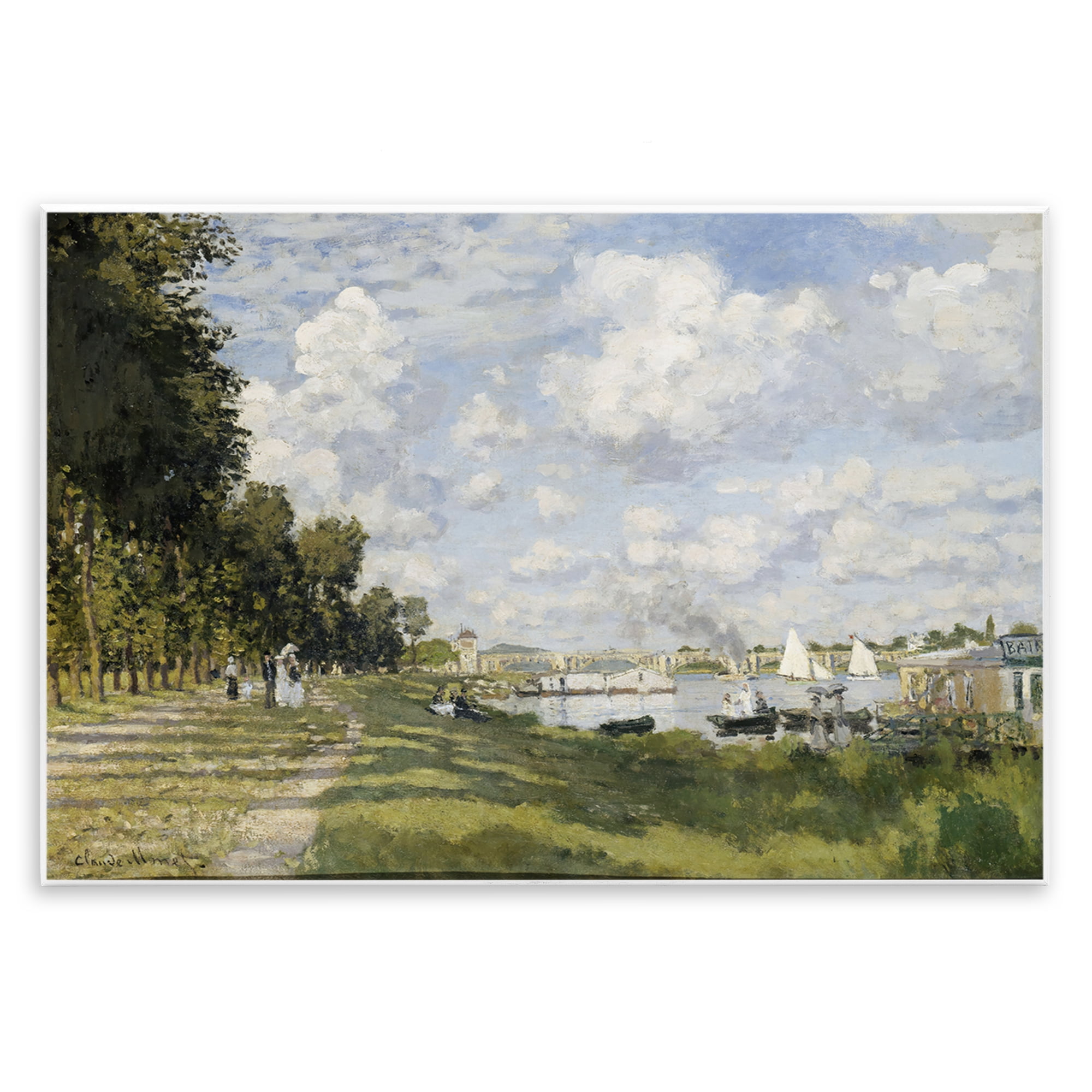 Stupell Industries Classic Monet Bassin d'Argenteuil Landscape & Nature Painting Unframed Art Print Wall Art, 19 x 13