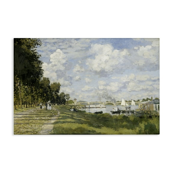 Stupell Industries Classic Monet Bassin d'Argenteuil Landscape & Nature Painting Wrapped Canvas Art Print Wall Art, 24 x 16