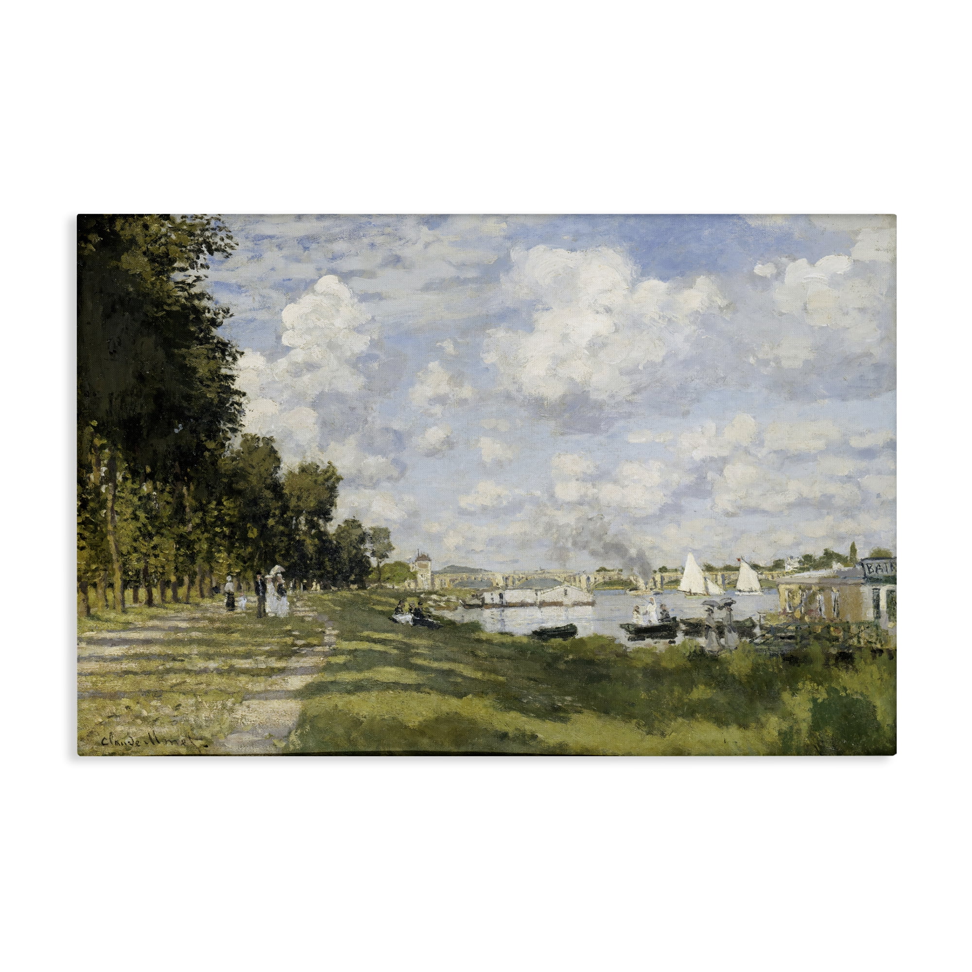 Stupell Industries Classic Monet Bassin d'Argenteuil Landscape & Nature Painting Wrapped Canvas Art Print Wall Art, 36 x 24