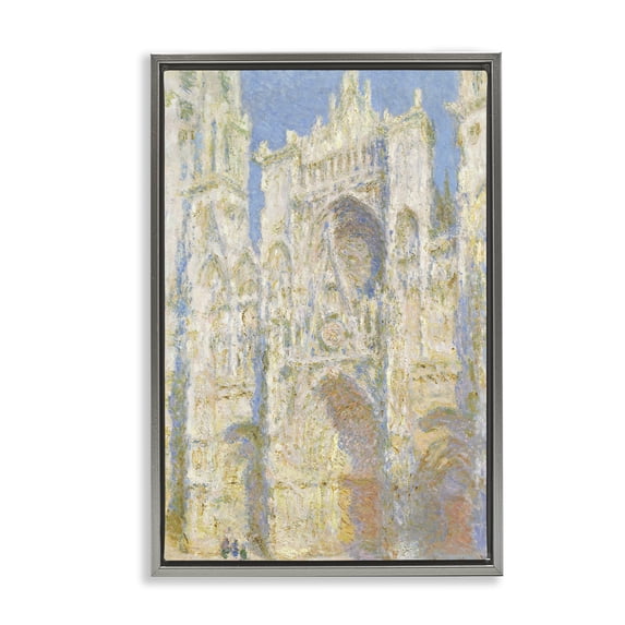 Stupell Industries Transitional Gray Floating Frame Canvas Art, 17 x 25, by one1000paintings