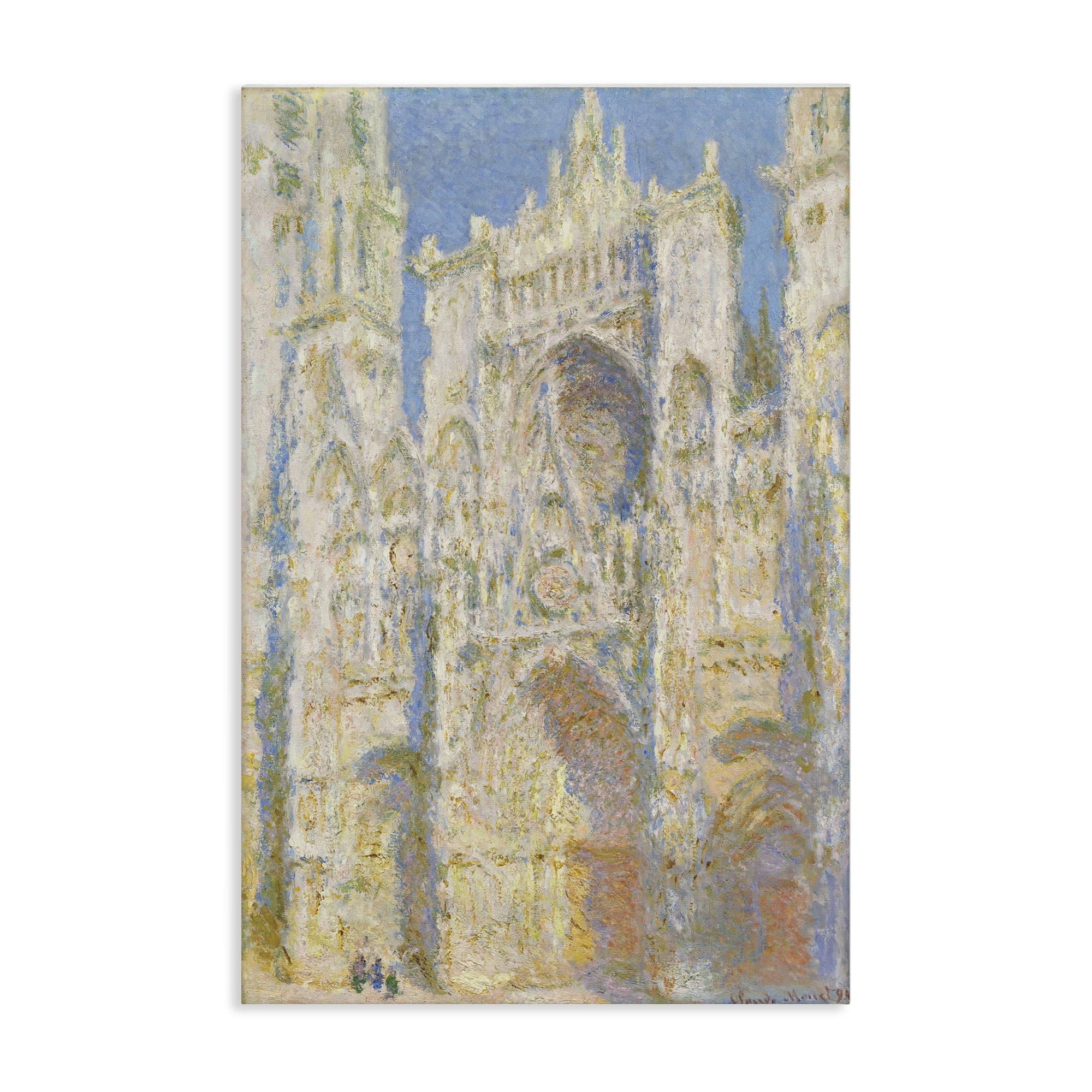 Stupell Industries Classic Monet Cathedral Façade Buildings & Architecture Painting Wrapped Canvas Art Print Wall Art, 16 x 24