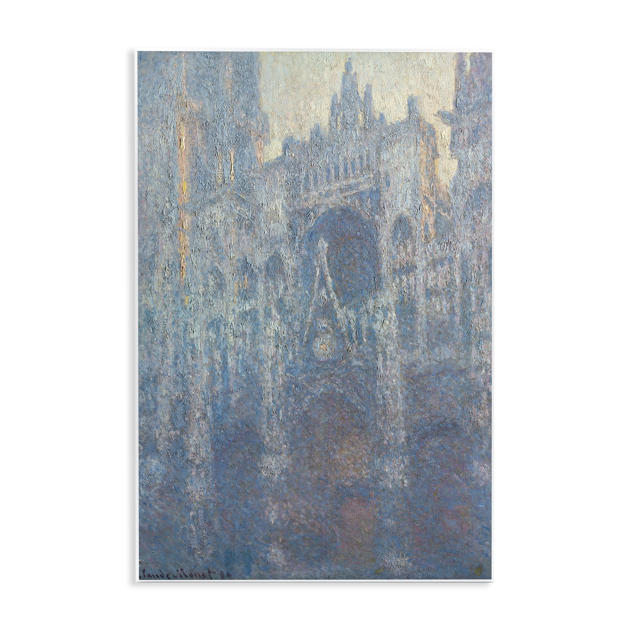 Stupell Industries Classic Monet Cathedral in Morning Buildings & Architecture Painting Unframed Art Print Wall Art, 13 x 19