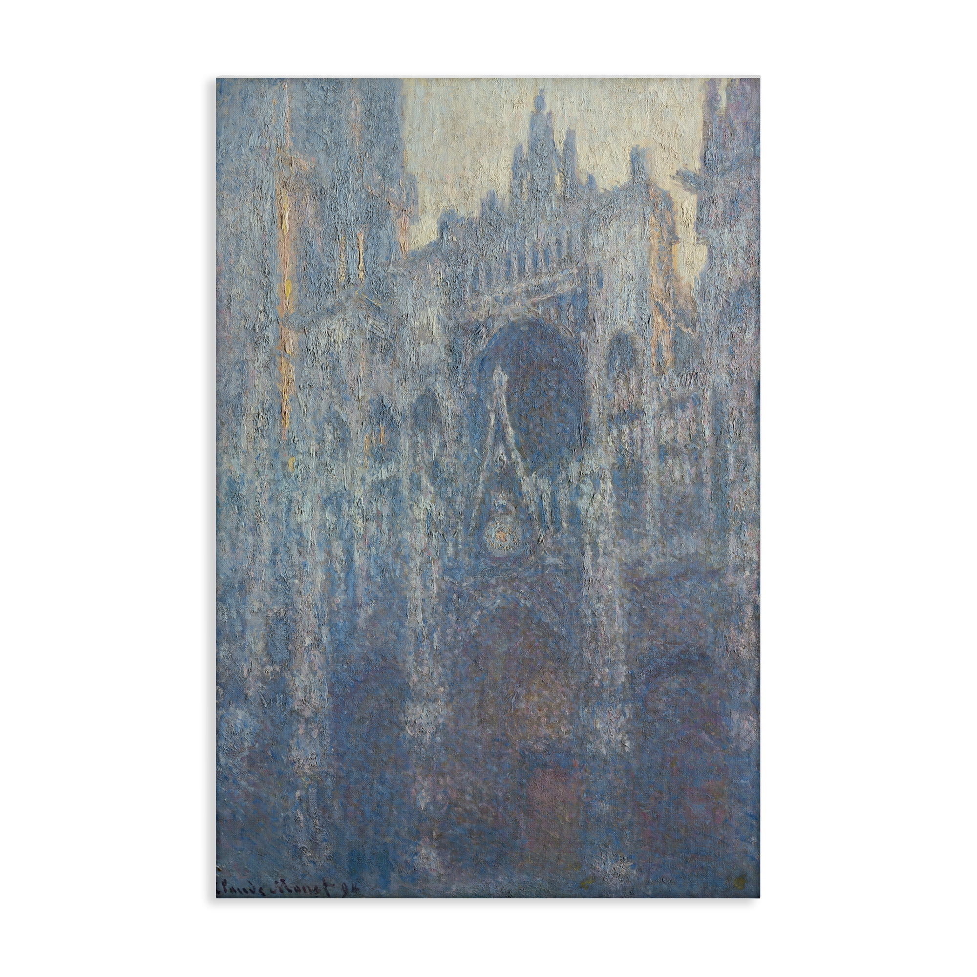 Stupell Industries Classic Monet Cathedral in Morning Buildings & Architecture Painting Wrapped Canvas Art Print Wall Art, 30 x 45