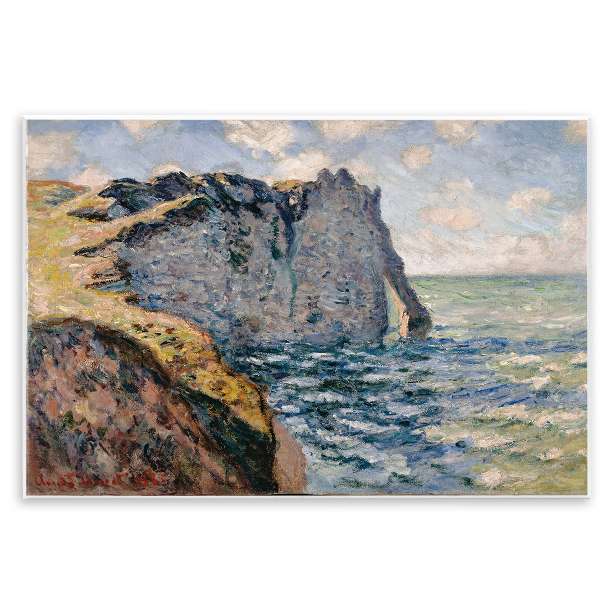 Stupell Industries Classic Monet Cliff Of Aval Landscape & Nature Painting Unframed Art Print Wall Art, 15 x 10
