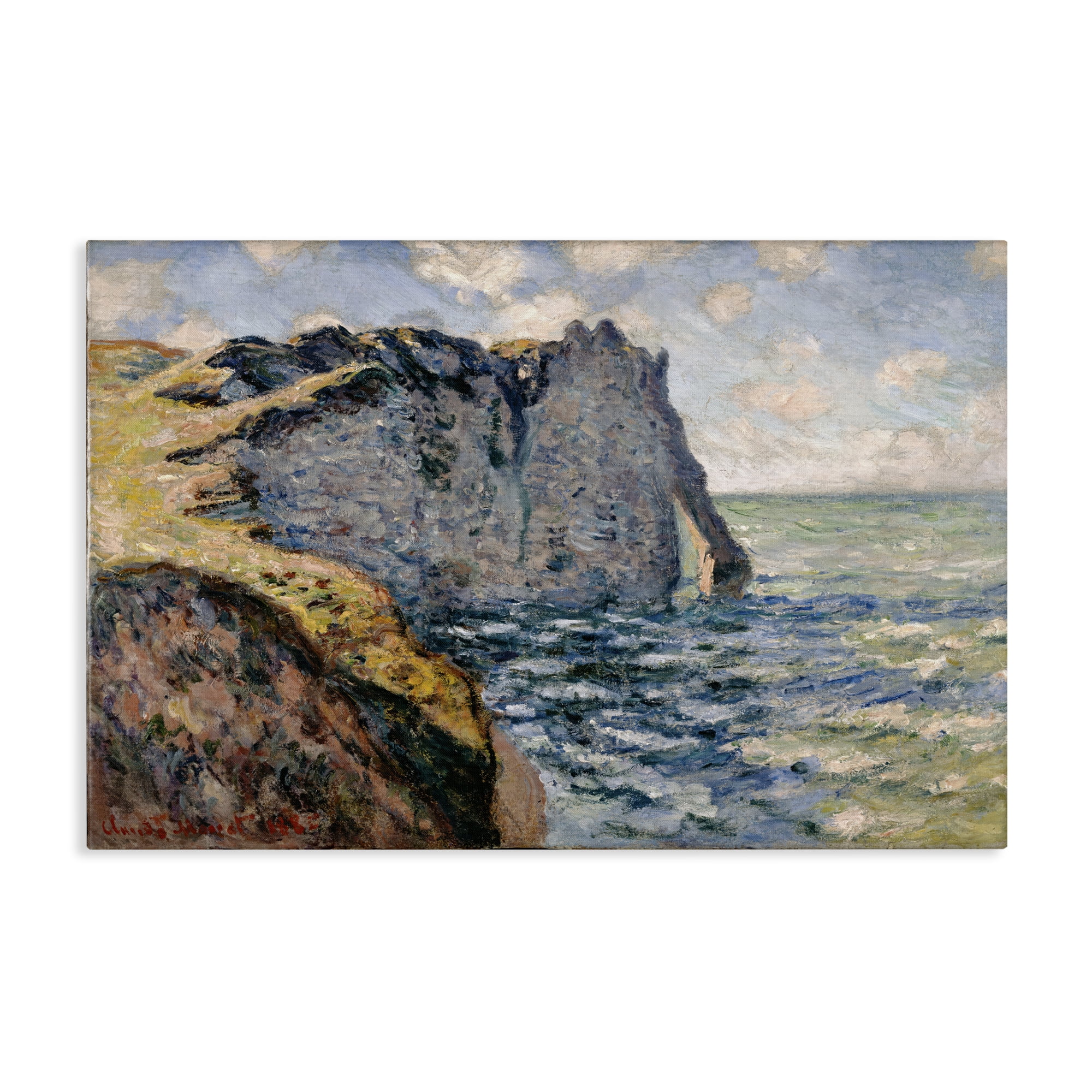 Stupell Industries Classic Monet Cliff Of Aval Landscape & Nature Painting Wrapped Canvas Art Print Wall Art, 45 x 30