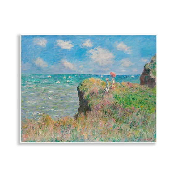 Stupell Industries Classic Monet Cliff Walk Landscape & Nature Painting Unframed Art Print Wall Art, 14 x 11