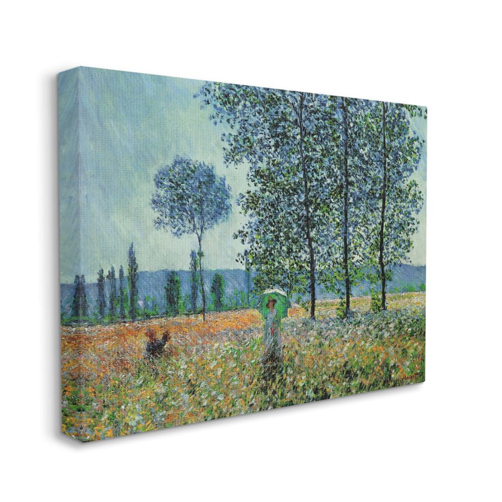 Stupell Industries Classic Monet Felder Painting Woman with Parasol Canvas Wall Art Design by Claude Monet