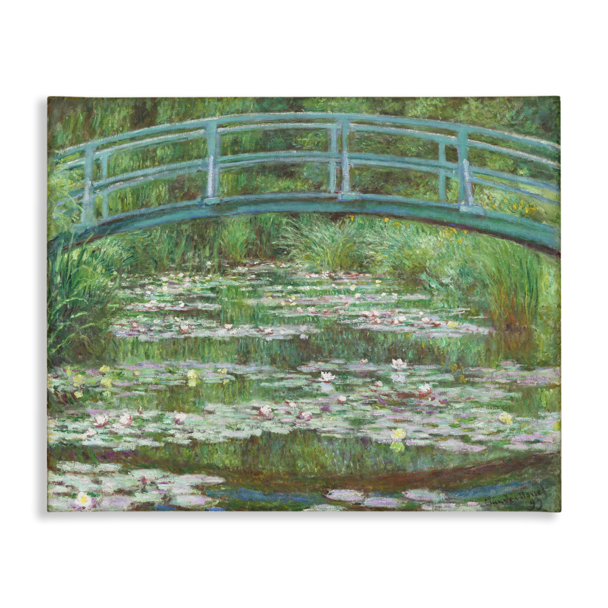 Stupell Industries Classic Monet Japanese Footbridge Landscape & Nature Painting Wrapped Canvas Art Print Wall Art, 30 x 24