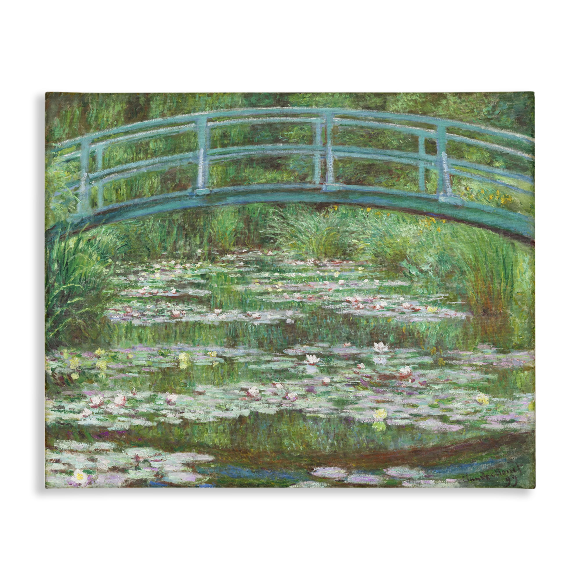 Stupell Industries Classic Monet Japanese Footbridge Landscape & Nature Painting Wrapped Canvas Art Print Wall Art, 48 x 36