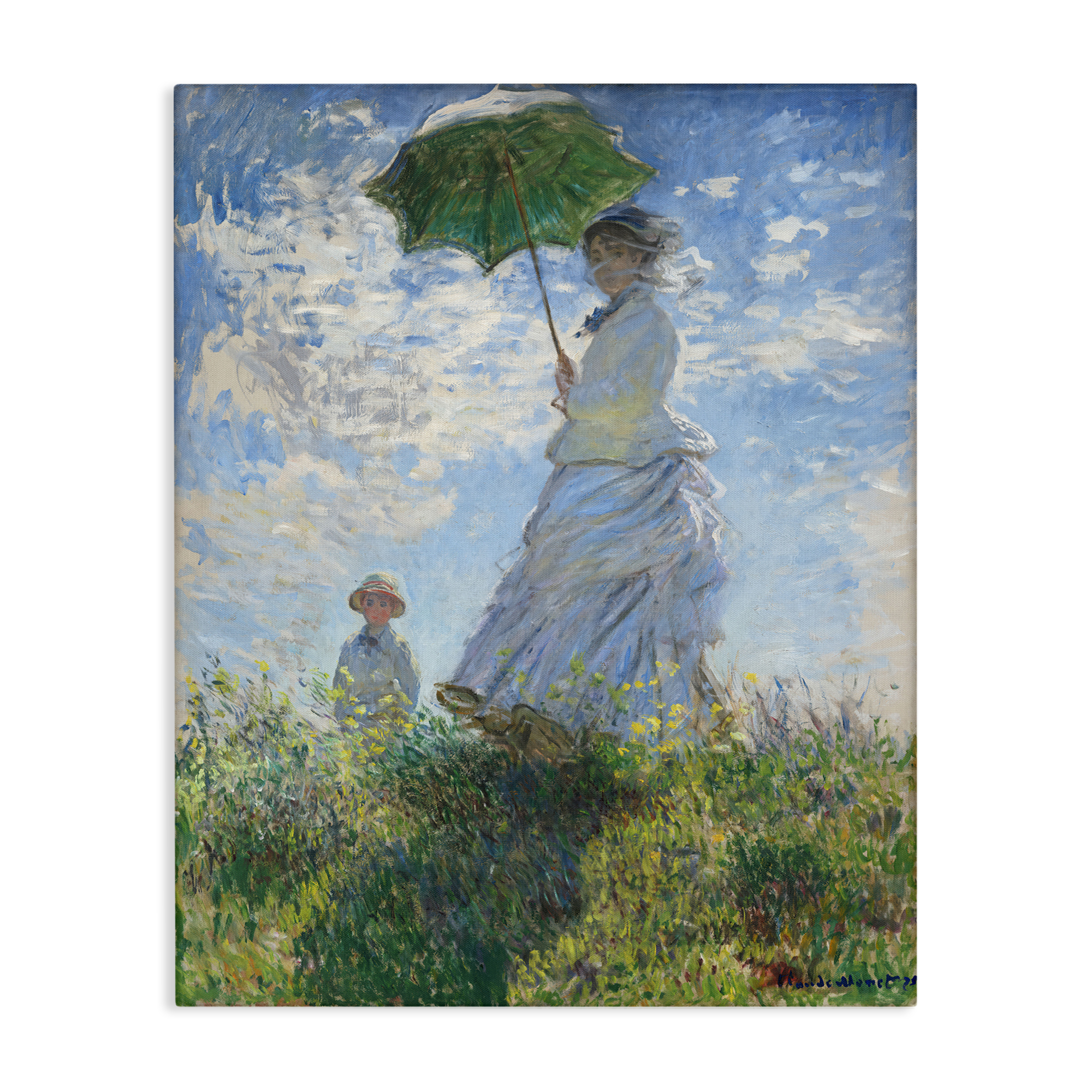 Stupell Industries Classic Monet Madame & Son People Painting Wrapped Canvas Art Print Wall Art, 36 x 48