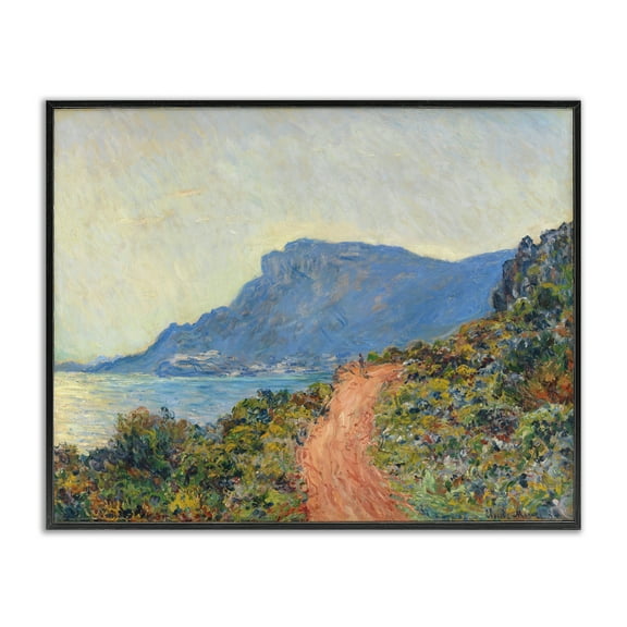 Stupell Industries Classic Monet Mountain Landscape Landscape & Nature Painting Black Framed Art Print Wall Art, 14 x 11