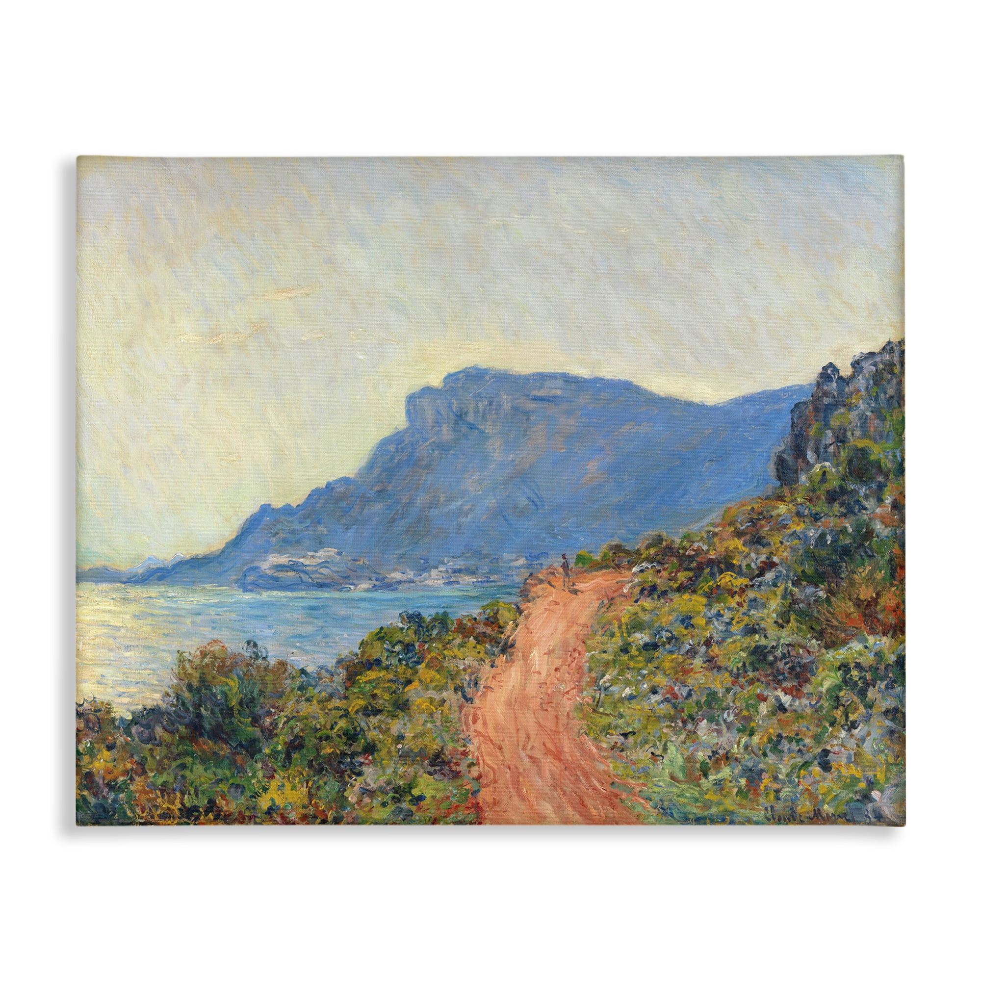 Stupell Industries Classic Monet Mountain Landscape Landscape & Nature Painting Wrapped Canvas Art Print Wall Art, 40 x 30