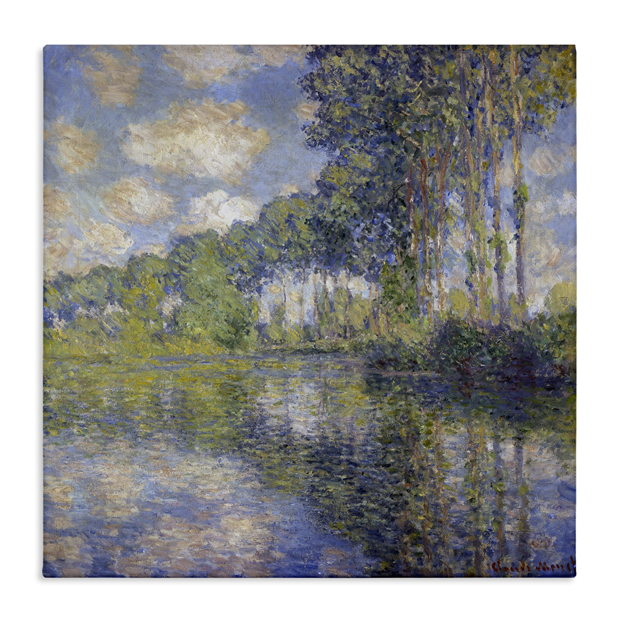 Stupell Industries Classic Monet Poplars on the Epte Landscape & Nature Painting Wrapped Canvas Art Print Wall Art, 36 x 36