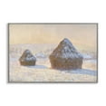 thumbnail image 1 of Stupell Industries Classic Monet Wheatstacks Landscape & Nature Painting Gray Framed Art Print Wall Art, 18 x 12, 1 of 2