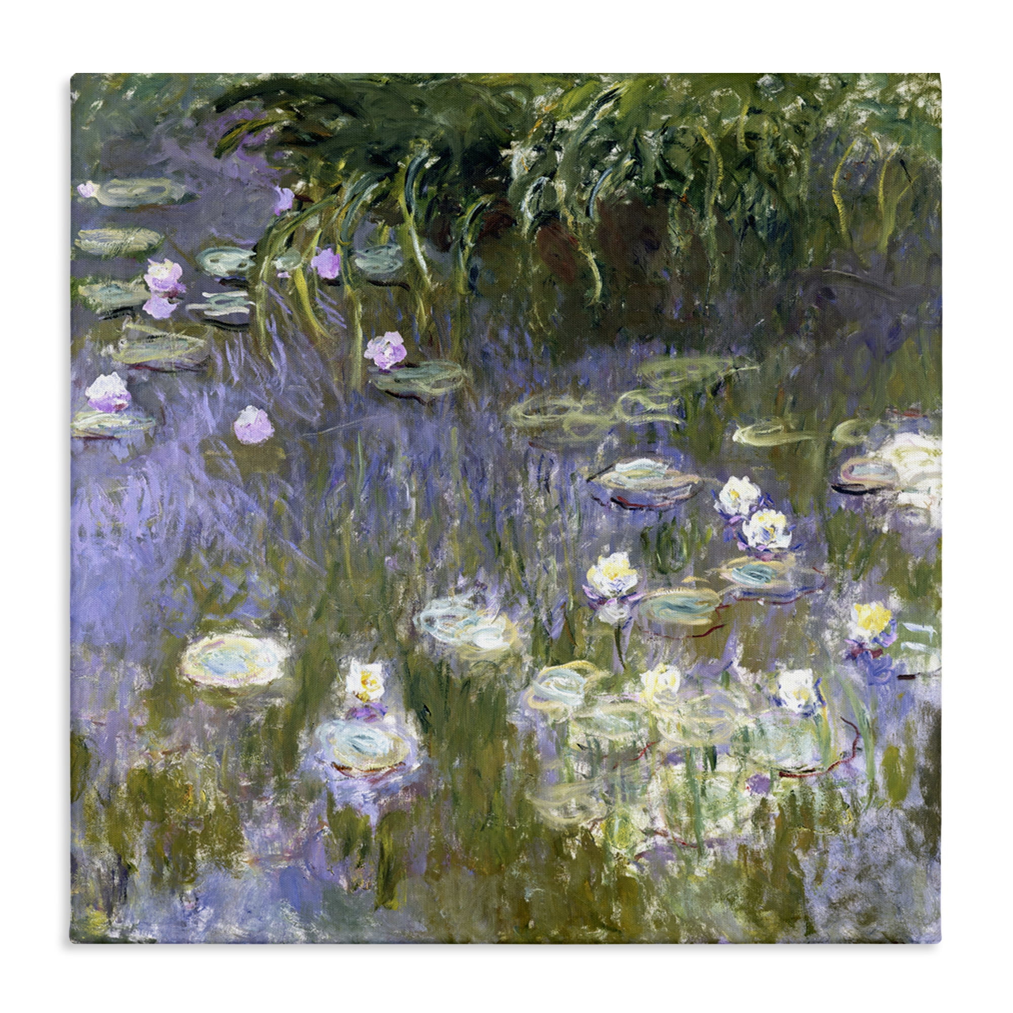 Stupell Industries Classic Monet White Water Lilies Landscape & Nature Painting Wrapped Canvas Art Print Wall Art, 30 x 30