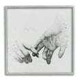 thumbnail image 1 of Stupell Industries Classic Monochrome Gentle Holding Hands Couple Design Framed Wall Art, 12 x 12, Design by Ros Ruseva, 1 of 7